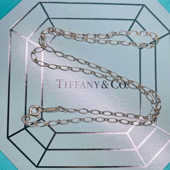 Tiffany co link chain 925 silver 18” new with box - Picture 1 of 6